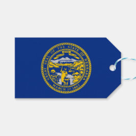 Etiquetas Para Regalos Bandera Estatal de Nebraska