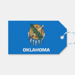 Etiquetas Para Regalos Bandera estatal de Oklahoma