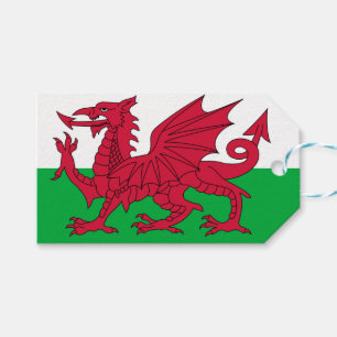 Etiquetas Para Regalos Bandera galesa (Gales) (Dragón galés)