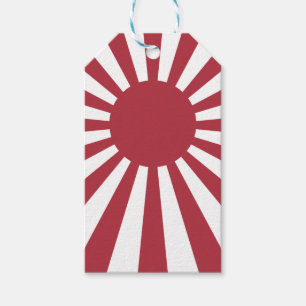 Etiquetas Para Regalos Bandera Imperial Japonesa del Sol Naciente, Edo a