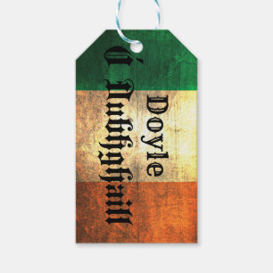 Etiquetas Para Regalos Bandera irlandesa de Doyle