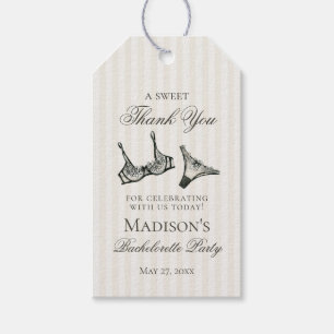 Etiquetas Para Regalos Bañera de Lingerie Negra Bachelorette Bridal Favor