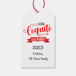 Etiquetas Para Regalos Banner rojo cóquito Feliz Navidad Pegatina de redo