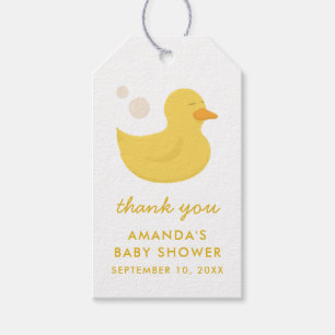 Etiquetas Para Regalos Baño de juguete amarillo lindo pato gracias a la d