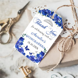 Etiquetas Para Regalos Banquetas de mariposas Florales Azules de regalo d