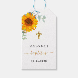 Etiquetas Para Regalos Baptism eucalyptus sunflower boy chica