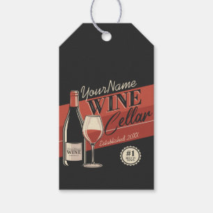 Etiquetas Para Regalos Bar de salón de degustación de botellas de vino de