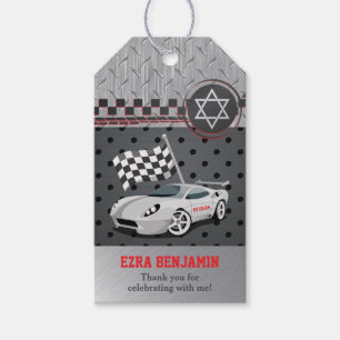 Etiquetas Para Regalos Bar Go-Kart Car Carreras Mitzvah