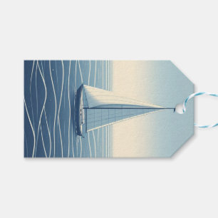 Etiquetas Para Regalos Barco de vela en alta mar