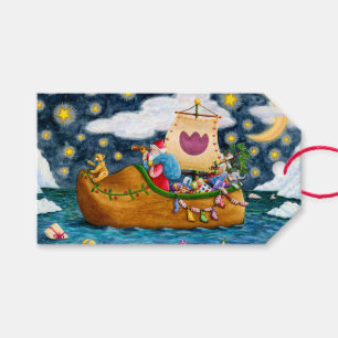 ETIQUETAS PARA REGALOS BARCO HOLANDÉS SHOE SANTA, ICEBERGS, BALLENA, OSO