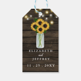 Etiquetas Para Regalos Barn Wood String Luces Sunflowers Boda Gift Ta