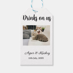 Etiquetas Para Regalos barra libre de bebidas para la pareja de la boda d