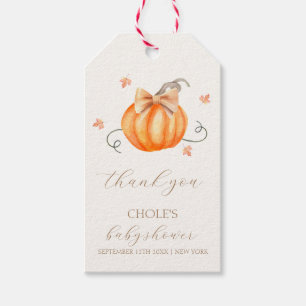 Etiquetas Para Regalos Barrido de calabaza dulce caída Baby Shower