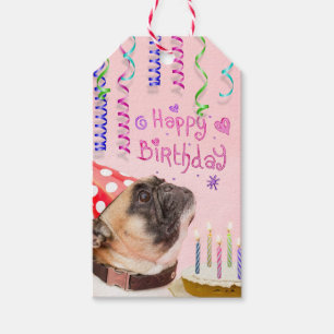 Etiquetas Para Regalos Barro amasado del fiesta y torta de cumpleaños