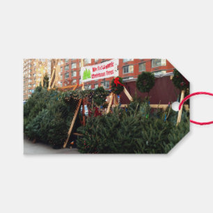 Etiquetas Para Regalos Base de árbol de Navidad Upper West Side Nueva Yor