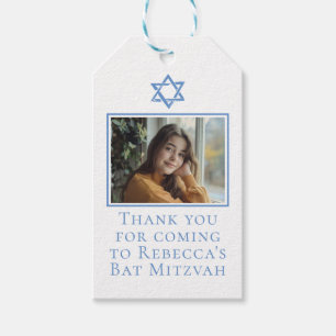 Etiquetas Para Regalos Bat Mitzvah Foto Estrella azul de David Fiesta