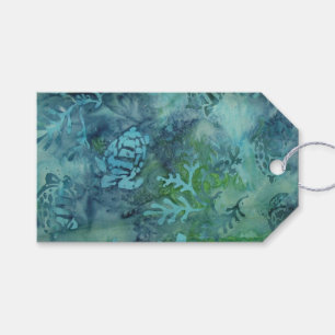 Etiquetas Para Regalos Batik de tortuga marina