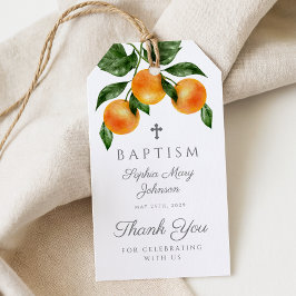 Etiquetas Para Regalos Bautismo de los Naranjas modernos