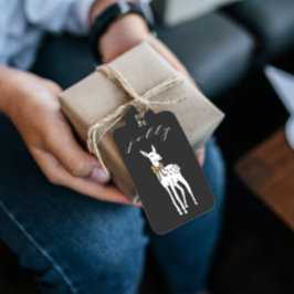 Etiquetas Para Regalos Be Jolly Deer Black Christmas Gigantes
