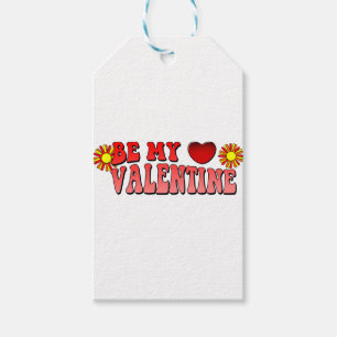 Etiquetas Para Regalos Be My Valentine Vintage Groovy Text