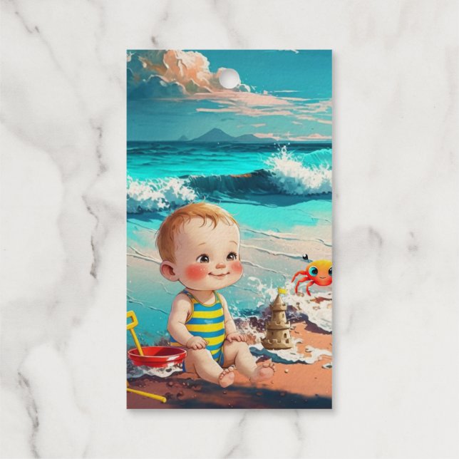 Etiquetas Para Regalos Beach Baby (Reverso)