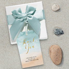 Etiquetas Para Regalos Beach Watercolor Destination Wedding Gracias