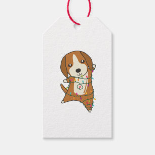 Etiquetas Para Regalos Beagle Merry Christmas Winter Animals Dog