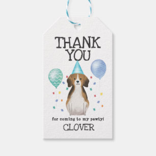 Etiquetas Para Regalos Beagle Pawty Dog Cumpleaños Gracias Favor De La Et