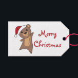 Etiquetas Para Regalos Bear Merry Christmas Winter Animals Bears Trucker<br><div class="desc">Oso para Navidades con luces de hadas. Animales divertidos con regalos y nieve para las vacaciones. También es gracioso para los Navidades en julio. Los osos son animales dulces y perfectos para los Navidades.</div>