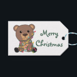 Etiquetas Para Regalos Bear Merry Christmas Winter Animals Bears Trucker<br><div class="desc">Oso para Navidades con luces de hadas. Animales divertidos con regalos y nieve para las vacaciones. También es gracioso para los Navidades en julio. Los osos son animales dulces y perfectos para los Navidades.</div>