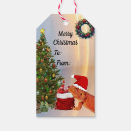 Etiquetas Para Regalos Beardie-Claus - Dragon Bearded Santa