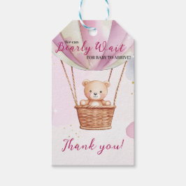 Etiquetas Para Regalos Bearly Wait Hot Air Balloon Baby Shower