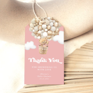 Etiquetas Para Regalos Bearly Wait Teddy Bear Balloons Chica Baby Shower