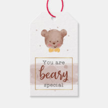 Beary Special Watercolor Gift Tag