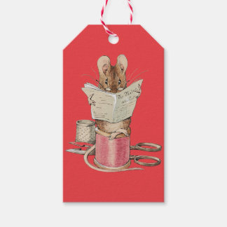 Etiquetas Para Regalos Beatrix Potter Tailor de Vintage del Ratón Glouces