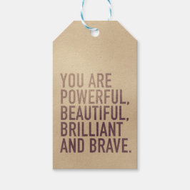 Etiquetas Para Regalos Beautiful, Brilliant & Brave — Gift Tag