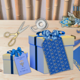 Etiquetas Para Regalos Beautiful Elegant Blue Hanukkah Menorah