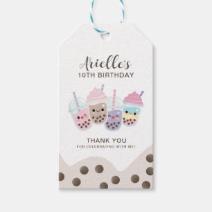 Etiquetas Para Regalos Beba Minimalista suave Boba Té de leche gracias et