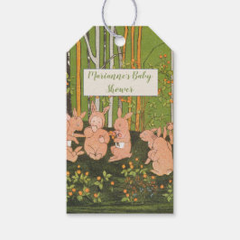 Etiquetas Para Regalos Bebé Conejo Divertido Vintage Fiesta de Cumpleaños