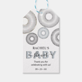 Etiquetas Para Regalos Bebé Donut Brillante Rociado Baño de Bebé Niño