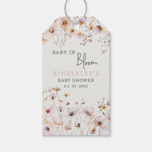 Etiquetas Para Regalos Bebé en Bloom Wildflowers Baby Girl Baby Shower