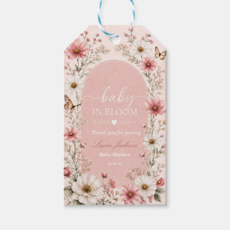 Etiquetas Para Regalos Bebé en Flor Baby Shower de Flores Silvestres