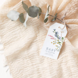 Etiquetas Para Regalos Bebé en flor de flores silvestres de primavera flo