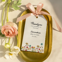 Etiquetas Para Regalos Bebé en flor de flores silvestres ducha bebé graci