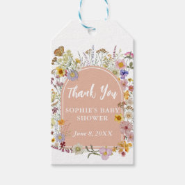 Etiquetas Para Regalos Bebé En flor Flor silvestre Polvo Rosa