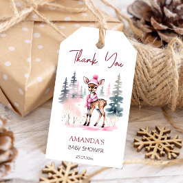 Etiquetas Para Regalos Bebé, hace frío afuera de la chica bebé venado de 