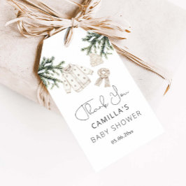Etiquetas Para Regalos Bebé, hace frío fuera del Baby Shower invernal