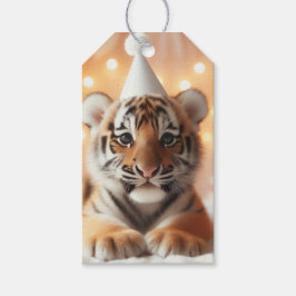 Etiquetas Para Regalos Bebé lindo revela tigre neutro de bebé amarillo