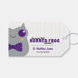 Etiquetas Para Regalos Bebé Niño Horn Frog Purple