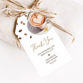 Etiquetas Para Regalos Bebé prepara café Baby Shower Favor Tags